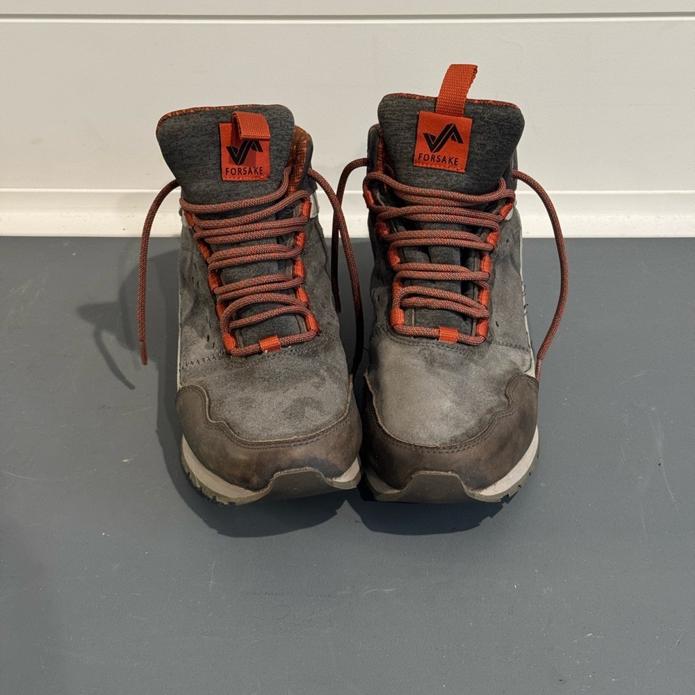 Comfy Hiking Boots Forsake Gray and Orange SZ 9